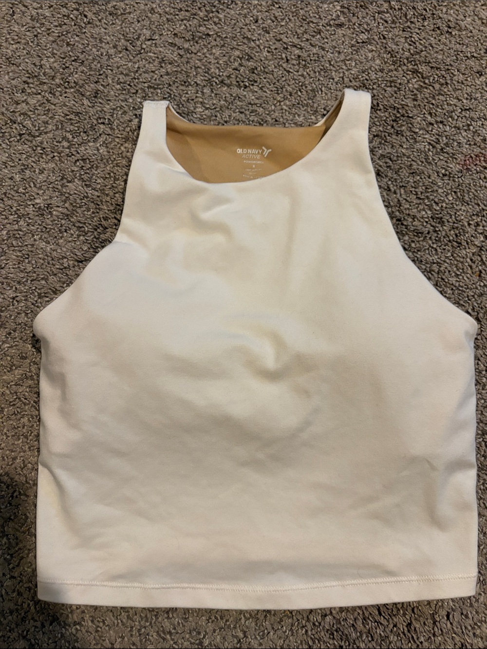 Old Navy White High-Neck Crop Top